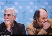 امین تارخ و حسین پاکدل در نشست خبری فیلم پشت دیوار سکوت - سی و پنجمین جشنواره فیلم فجر