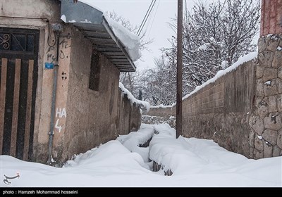 ایران کے ضلع دماوند میں برفباری کے مناظر