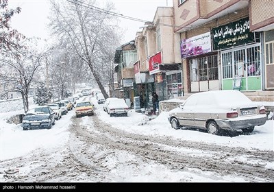 ایران کے ضلع دماوند میں برفباری کے مناظر