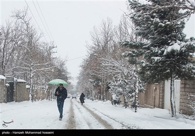 ایران کے ضلع دماوند میں برفباری کے مناظر