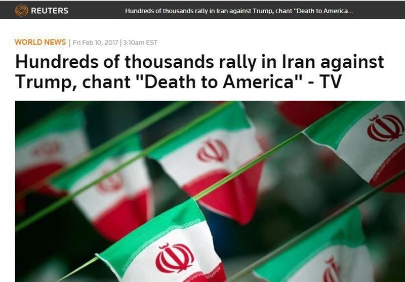 رویترز: صدها هزار نفر در ایران شعار مرگ بر آمریکا سر دادند