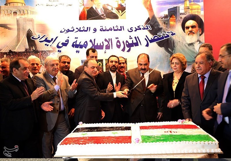 «کیک» جشن انقلاب اسلامی در دمشق بُریده شد + فیلم و تصاویراختصاصی