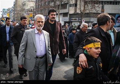 حسن غفوری فرد در راهپیمایی 22 بهمن در تهران 