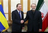  دیدار استفان لوفون نخست‌وزیر سوئد  با علی لاریجانی رئیس مجلس شورای اسلامی ایران 