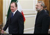  دیدار استفان لوفون نخست‌وزیر سوئد  با علی لاریجانی رئیس مجلس شورای اسلامی ایران 