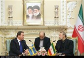  دیدار استفان لوفون نخست‌وزیر سوئد  با علی لاریجانی رئیس مجلس شورای اسلامی ایران 