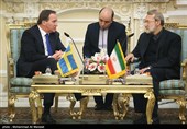 دیدار استفان لوفون نخست‌وزیر سوئد  با علی لاریجانی رئیس مجلس شورای اسلامی ایران 