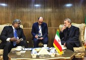 دیدار لاریجانی با روسای هیئت‌های پارلمانی در کنفرانس حمایت از انتفاضه