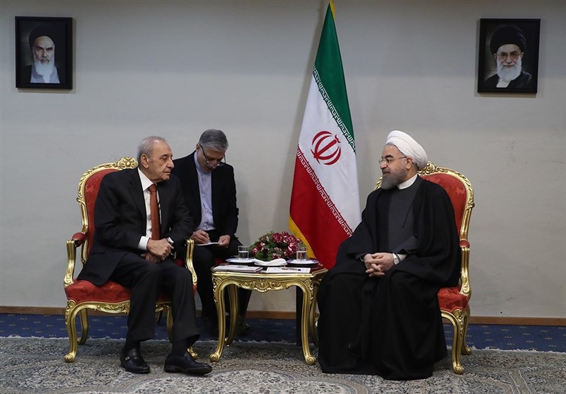Palestine Conference Guests Meet with President Rouhani in Tehran