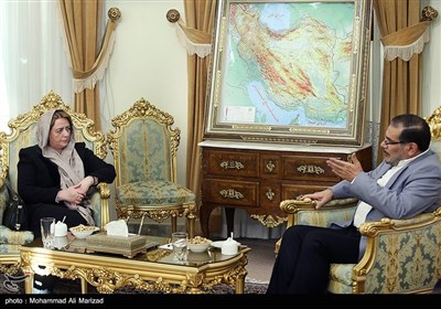 لقاء علی شمخانی مع رئیسة مجلس الشعب السوری