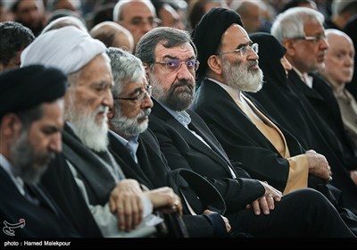 محسن رضایی در نخستین مجمع ملّی جبهه مردمی نیروهای انقلاب اسلامی