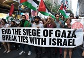 تظاهرات مردم استرالیا در اعتراض به سفر نتانیاهو