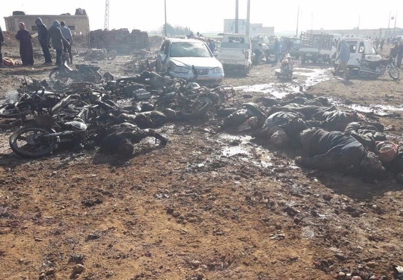 45 قتیلاً فی تفجیر سیارة مفخخة بقریة سوسیان شرق حلب