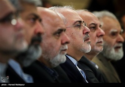 محمدجواد ظریف وزیر امور خارجه در مراسم بزرگداشت شهدای وزارت امور خارجه