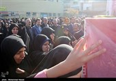 آئین وداع با 2 شهید گمنام دفاع مقدس در مهدی‌شهر برگزار شد