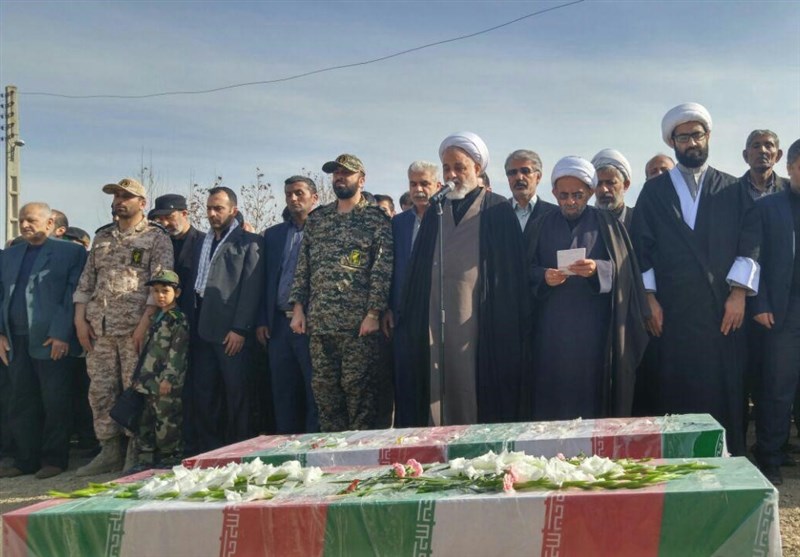 پیکر مطهر 2 شهید گمنام در تپه نورالشهدای سرخنکلاته خاکسپاری شد