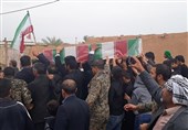 پیکر مطهر 2 شهید گمنام در آغاجاری تشییع شد