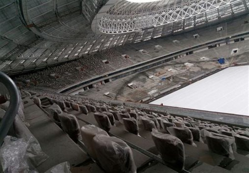 پایان نصب صندلی‌های ورزشگاه فینال جام‌جهانی 2018 روسیه