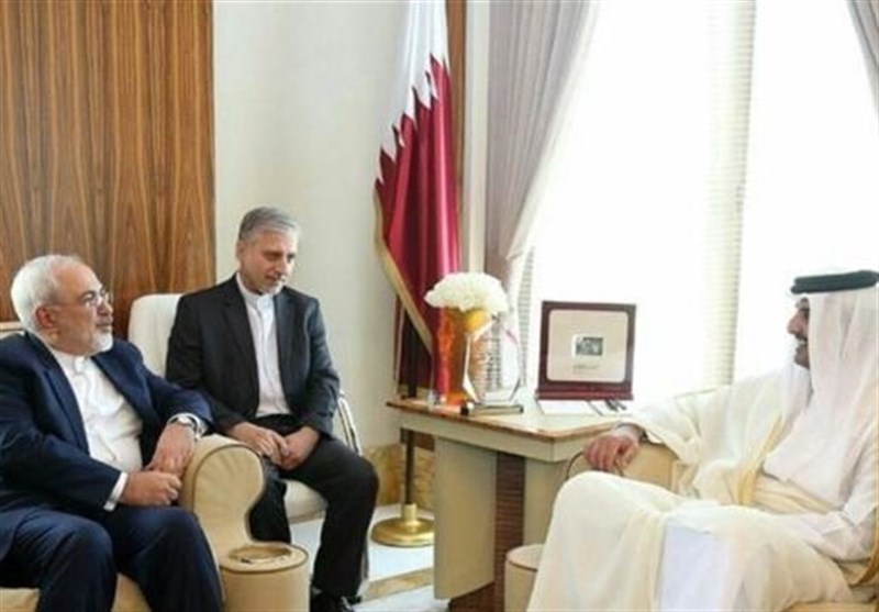 ظریف با امیر و وزیر خارجه قطر دیدار کرد
