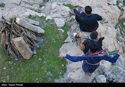 Ancient Ceremony in Iranian Kurdish Village in Celebration of Norooz