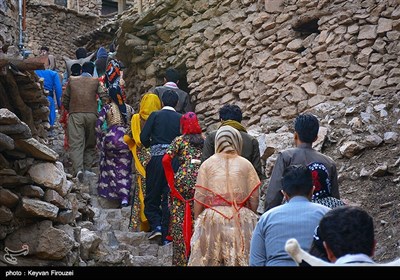 Ancient Ceremony in Iranian Kurdish Village in Celebration of Norooz