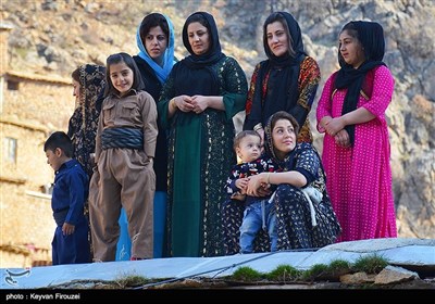 Ancient Ceremony in Iranian Kurdish Village in Celebration of Norooz