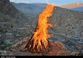 Ancient Ceremony in Iranian Kurdish Village in Celebration of Norooz
