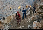 Ancient Ceremony in Iranian Kurdish Village in Celebration of Norooz