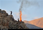 Ancient Ceremony in Iranian Kurdish Village in Celebration of Norooz