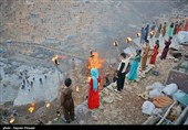 Ancient Ceremony in Iranian Kurdish Village in Celebration of Norooz