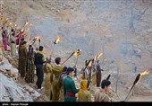 Ancient Ceremony in Iranian Kurdish Village in Celebration of Norooz