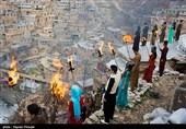 Ancient Ceremony in Iranian Kurdish Village in Celebration of Norooz