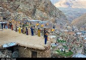 Ancient Ceremony in Iranian Kurdish Village in Celebration of Norooz