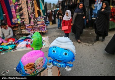 People Shop at Local Bazaar Few Days before Iranian New Year