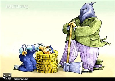کاریکاتور/ داغ اشرافی‌گری برگردن کارگران!