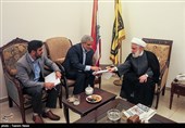 دیدار مدیر عامل و جمعی از مدیران خبرگزاری تسنیم با شیخ نعیم قاسم جانشین دبیر کل حزب الله لبنان