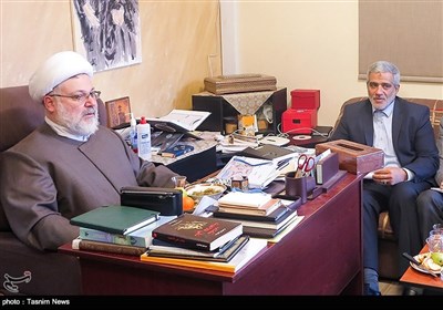 دیدار مجید قلی‌زاده مدیر عامل خبرگزاری تسنیم با شیخ شفیق جرادی