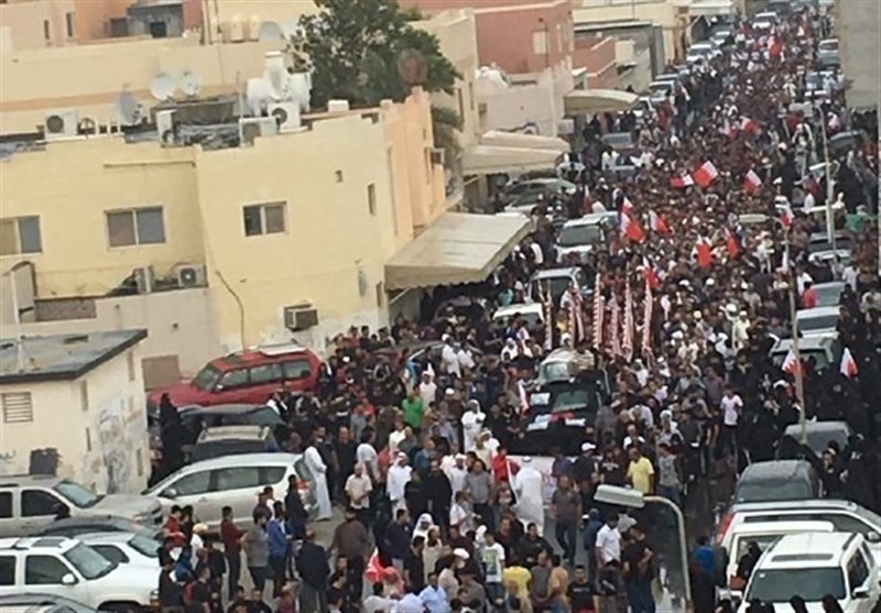 تشییع با شکوه مبارز شهید بحرینی+ تصاویر