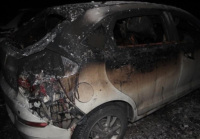آتش‌سوزی خودروی فوتبالیست معروف + عکس