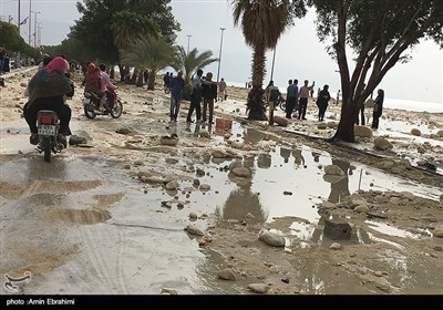 طغیان آب دریا در شهرستان دیر - 2
