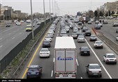 ترافیک سنگین در آزادراه تهران -کرج محدوده پل خاتم تا پل فردیس