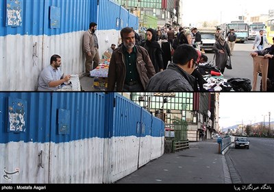 این تصاویر مقایسه ایست بین تهران در 28 اسفند 1395 و یکم فروردین 1396 در برخی از نقاط تهران.