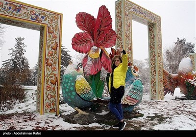 ایران کے شہر ہمدان میں موسم بہار کی پہلی برفباری