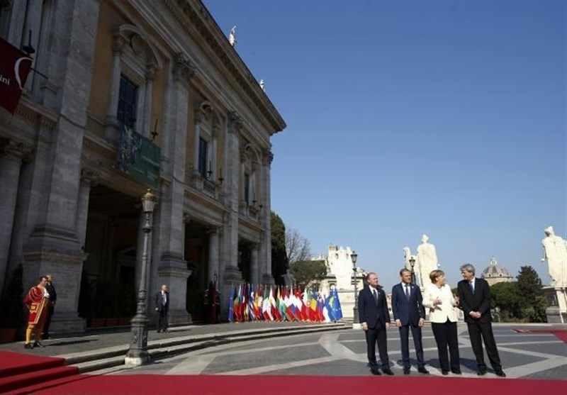EU Leaders Seek Unity on 60th Anniversary of the Bloc&apos;s Founding Treaty