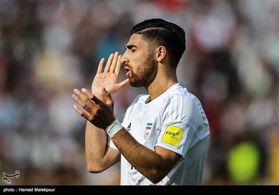 علیرضا جهانبخش در دیدار تیم‌های ملی فوتبال ایران و چین