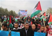 مظاهرة لیوم الأرض فی شمال قطاع غزة
