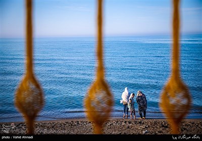 سیاح النوروز على شواطىء بحر قزوین