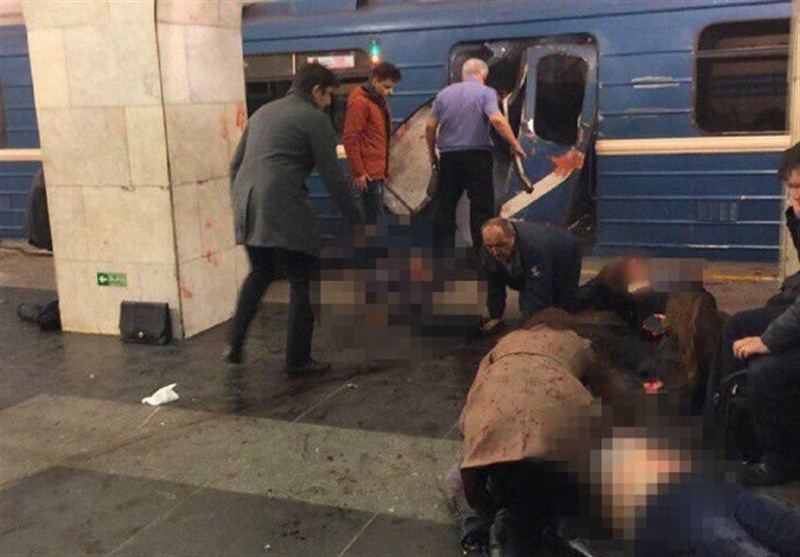 10 کشته و 50 زخمی در انفجارهای متروی سنت‌پترزبورگ روسیه +عکس
