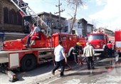 بازار زرگرهای کرمانشاه دچار آتش‌سوزی شد