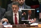 نماینده بولیوی: آمریکا دروغ می‌گوید تا جنگ را توجیه کند+عکس